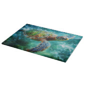 Waterverf Zwemmen Zee Schildpad Snijplank (Hoek)