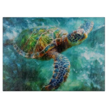 Waterverf Zwemmen Zee Schildpad