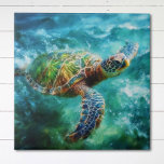 Waterverf Zwemmen Zee Schildpad Tegeltje<br><div class="desc">Verhoog uw ruimte met de fascinerende schoonheid van onze Waterverf Zwemmen Zee Schildpad Keramische Tegel. Deze ingewikkeld ontworpen tegel,  met een zeeen schildpad in delicate waterverven,  brengt een vleugje mariene elegantie in uw omgeving en creëert een uniek en artistiek brandpunt voor elke kamer.</div>