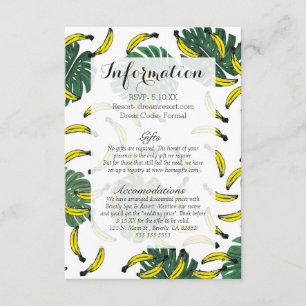 Waterverf Zwitsers Plant en bananen Informatiekaartje
