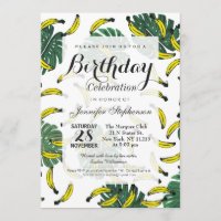 Waterverf Zwitsers Plant en bananen