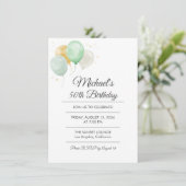 Waterverfballon uitnodiging (Staand voorkant)