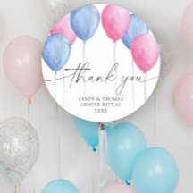 Waterverfballonnen Bedankt geslacht onthulling