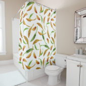 Waterverfblad gordijn voor de douche (In situ)