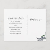 Waterverfblad | Save the Date met foto Aankondigingskaart (Achterkant)