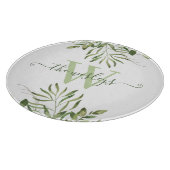 Waterverfblad Snijplank met Monogram (Hoek)