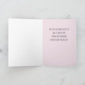 Waterverfbloemen op Roze Bedankkaart (Binnen)