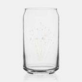 Waterverfboeket van wilde bloemen blikvorm glas (Achterkant)