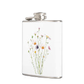 Waterverfboeket van wilde bloemen heupfles (Links)