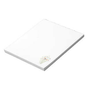 Waterverfboeket van wilde bloemen notitieblok
