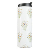 Waterverfboeket van wilde bloemen thermosbeker (Gedraaid links)