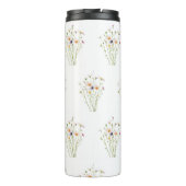 Waterverfboeket van wilde bloemen thermosbeker (Achterkant)