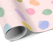 Waterverfconfetti Cadeaupapier (Rol Hoek)