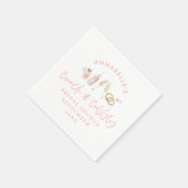 Waterverfdrankjes brunch en bubbel bruidsmeisjesfe servet (Hoek)