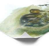 Waterverfdruk voor eendje foto afdruk (Hoek)