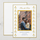 Waterverffluit stuiterende Tag Save the Date (Voorkant / Achterkant)