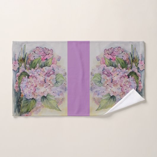 Waterverfhortensia's Bad Handdoek (Handdoek)