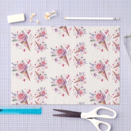 Waterverfijs met ijsjes Bruidsdiner Tissuepapier (Craft)