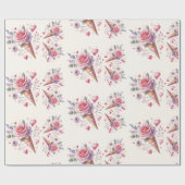 Waterverfijs met thema Bruidsdouche Cadeaupapier (Vlak)