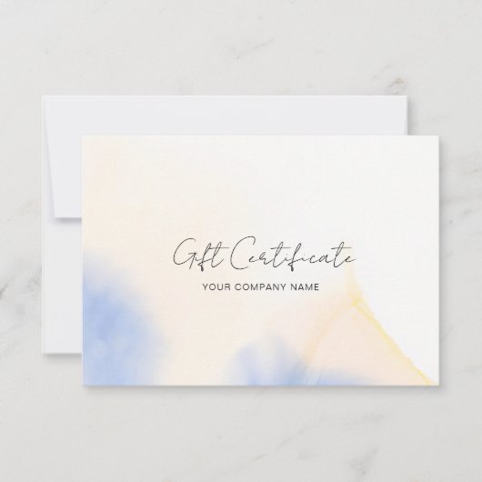 Waterverfinkt QR-code cadeaubon (Voorkant)