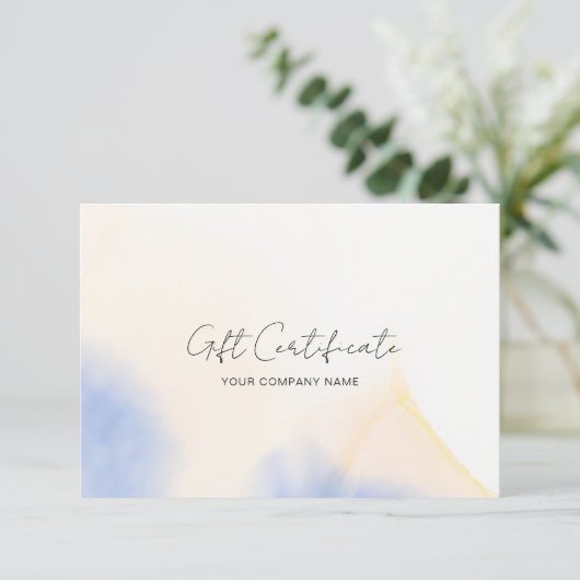 Waterverfinkt QR-code cadeaubon (Staand voorkant)