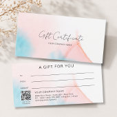 Waterverfinkt QR-code cadeaubon