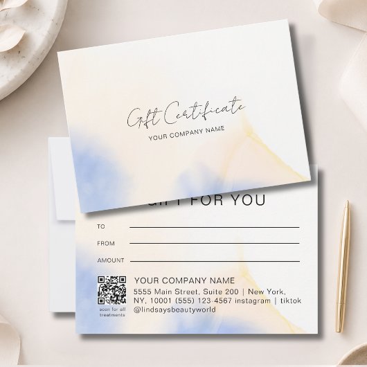 Waterverfinkt QR-code cadeaubon