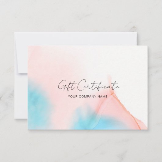 Waterverfinkt QR-code cadeaubon (Voorkant)