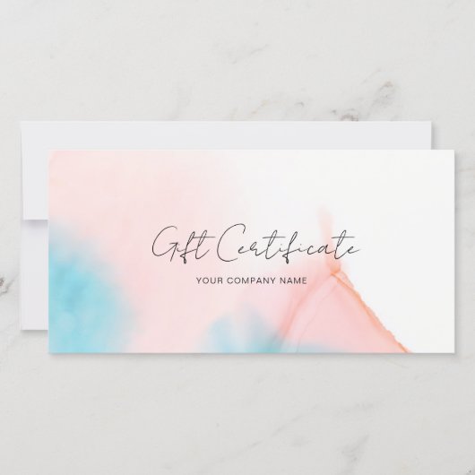 Waterverfinkt QR-code cadeaubon (Voorkant)