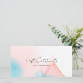 Waterverfinkt QR-code cadeaubon (Staand voorkant)