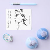 Waterverfinkt zwart-wit vrouwelijke make-up flyer (Enkel)