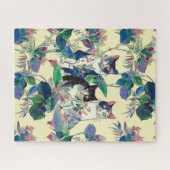Waterverfkatten in een tuin legpuzzel (Horizontaal)