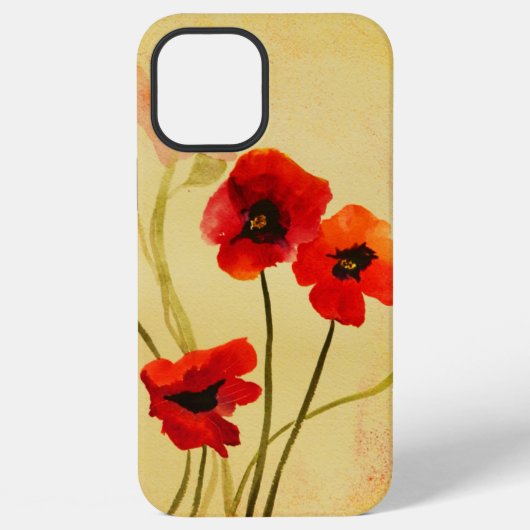 Waterverfklaprozen iPhone Hoesje (Achterkant)