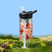 Waterverfklaprozen naam bloemfles waterfles