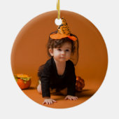 Waterverfkrans | Baby's eerste Halloween Keramisch Ornament (Achterkant)