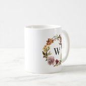 Waterverfkrans Monogram Koffiemok (Voorkant rechts)