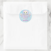 Waterverfkwal Bedankt Ronde Sticker (Tas)