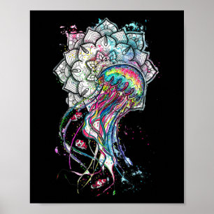 Waterverfkwal Chakra Zee Dier Yoga Boho A Poster