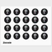 Waterverfkwal Chakra Zee Dier Yoga Boho A Ronde Sticker (Vel)