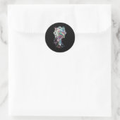 Waterverfkwal Chakra Zee Dier Yoga Boho A Ronde Sticker (Tas)