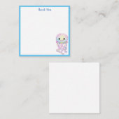 Waterverfkwal 'Dank je' kaart Notitiekaartje (Voorkant / Achterkant)