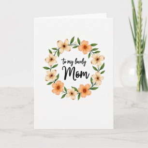 Waterverfmoederkaart met bloemen kaart