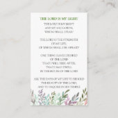 Waterverfolievloeistof Funeral Prayer Card Visitekaartje (Achterkant)