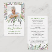 Waterverfolievloeistof Funeral Prayer Card Visitekaartje (Voorkant / Achterkant)