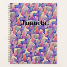 Waterverfpatroon Gepersonaliseerde Planner