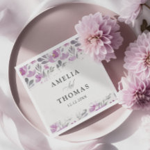 Waterverfpatroon Huwelijk met Rustieke Bloemen