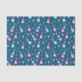 Waterverfpatroon met alcohol | Donker Teal Tissuepapier (Voorkant)