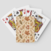 Waterverfpatroon met herfstbladeren pokerkaarten (Achterkant)
