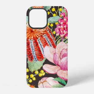 Waterverfpatroon tropische Australische planten Ba iPhone 12 Hoesje