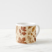Waterverfpatroon van herfstbladeren espresso kop (Voorkant rechts)